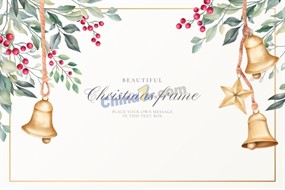 水彩风格圣诞背景矢量